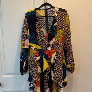 Multicolor Patterned Women's Dress